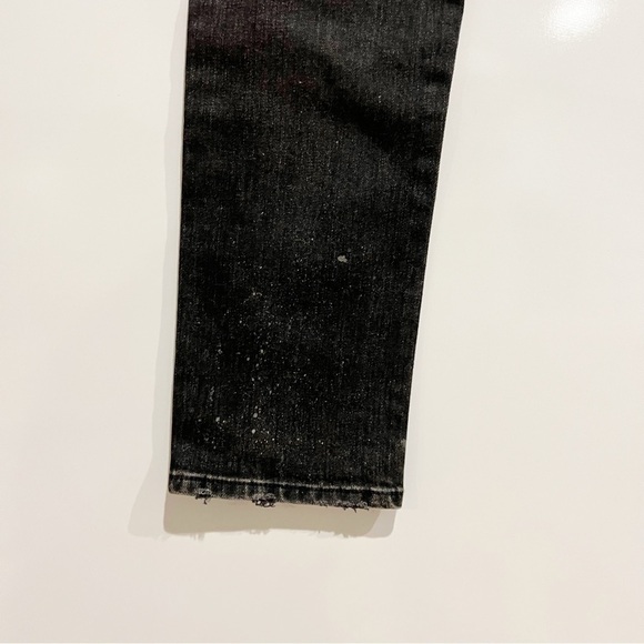 R13 Stovepipe Addison Wash Black Jean - Picture 13 of 14
